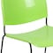 Flash Furniture Green Plastic Stack Chair RUT-188-GN-GG - alternate 2
